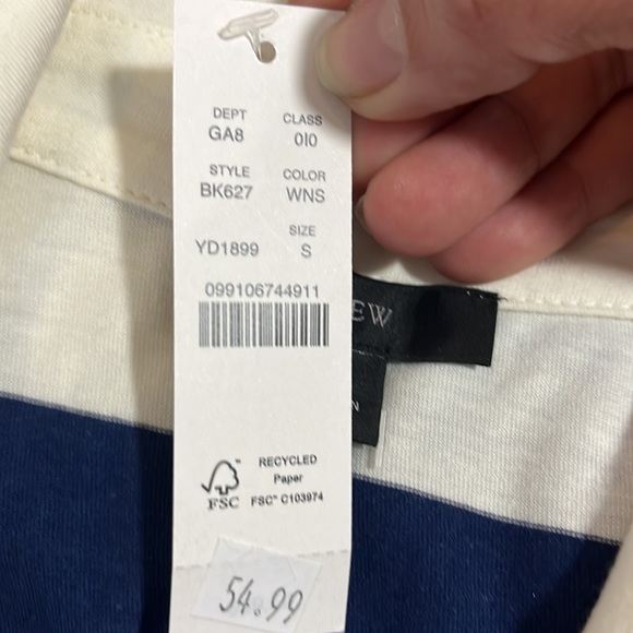 JCrew Small Long Sleeve Rugby - Picture 2 of 3